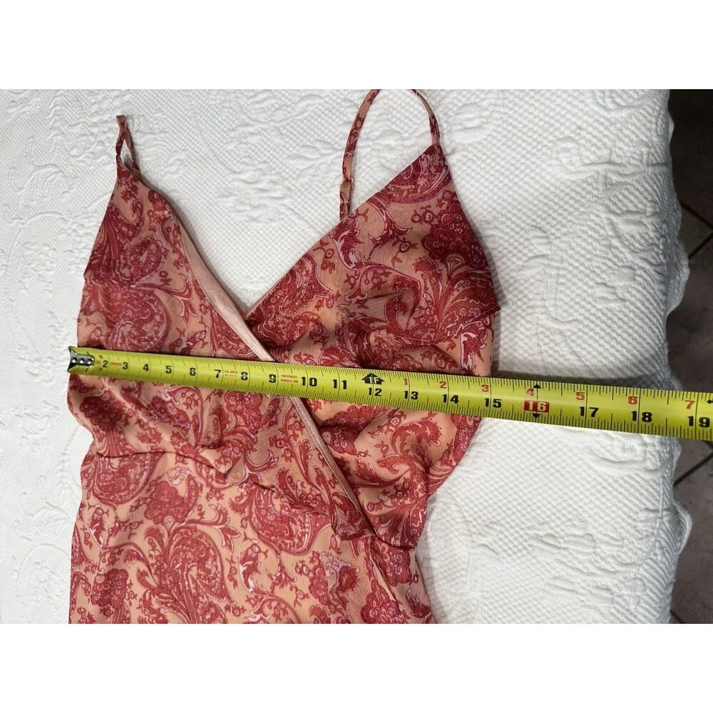 Express Women Pink  Floral Fairy    Coquette maxi dress size S  Ruffle‎ High Low - Picture 11 of 13